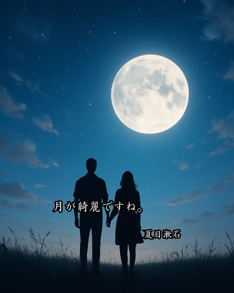 作家の名言まとめ ― 思想・生き方・名言一覧 ―「月が綺麗ですね。」夏目漱石名言イメージ画像
