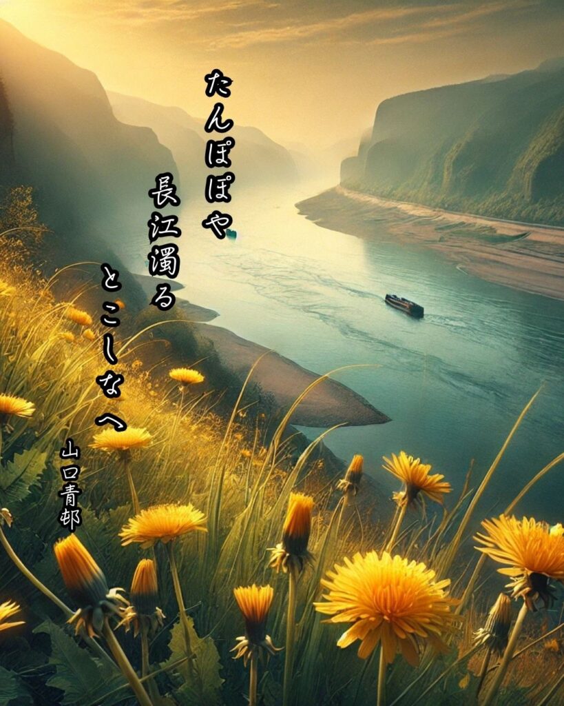 山口青邨の俳句まとめ ― 生涯・作風・名句・俳句一覧 ―「たんぽぽや　長江濁る　とこしなへ」山口青邨俳句イメージ画像
