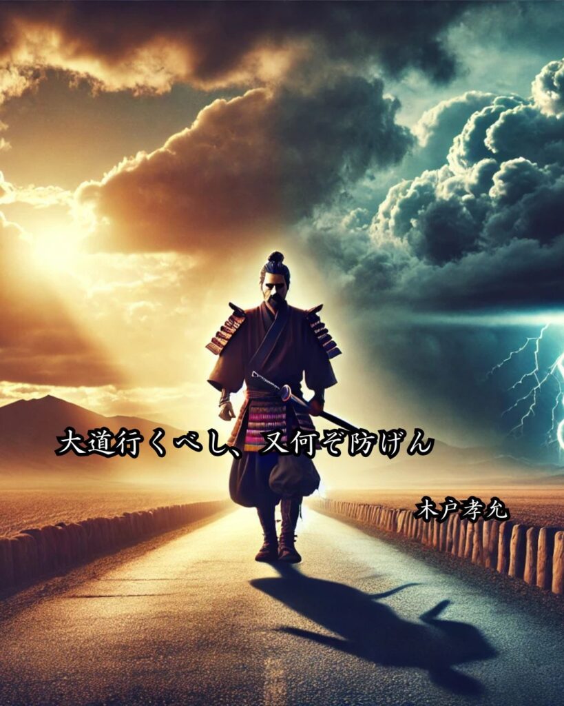 政治家の名言まとめ ― 思想・生き方・名言一覧 ―「大道行くべし、又何ぞ防げん」木戸孝允名言イメージ画像
