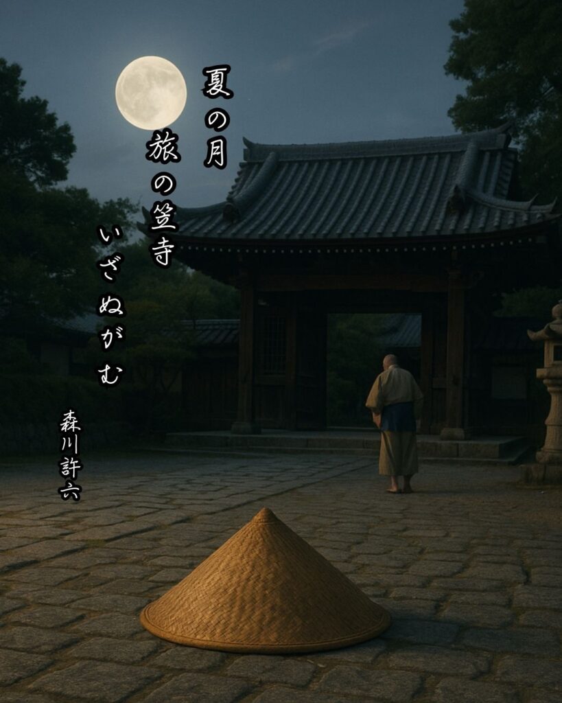 森川許六の俳句まとめ ― 生涯・作風・名句・俳句一覧 ―「夏の月 旅の笠寺 いざぬがむ」森川許六俳句イメージ画像