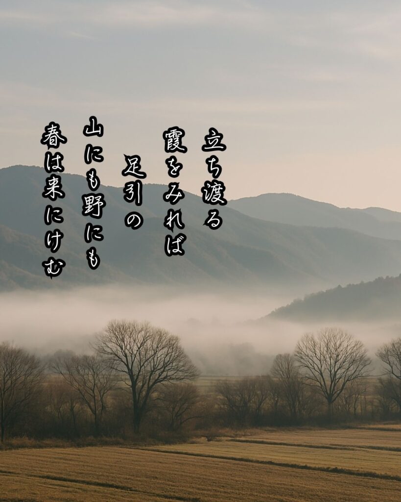 樋口一葉の短歌まとめ ― 生涯・作風・名歌・短歌一覧 ―「立ち渡る 霞をみれば 足引の 山にも野にも 春は来にけむ」樋口一葉短歌イメージ画像
