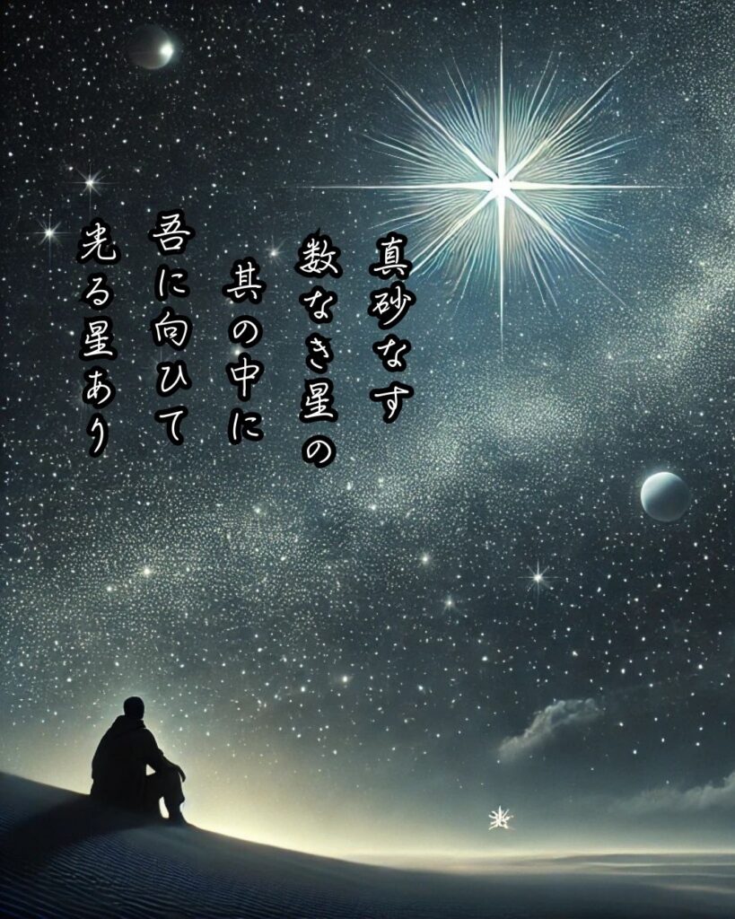 正岡子規の短歌まとめ ― 生涯・作風・名歌・短歌一覧 ―「真砂なす 数なき星の 其の中に 吾に向ひて 光る星あり」正岡子規短歌イメージ画像