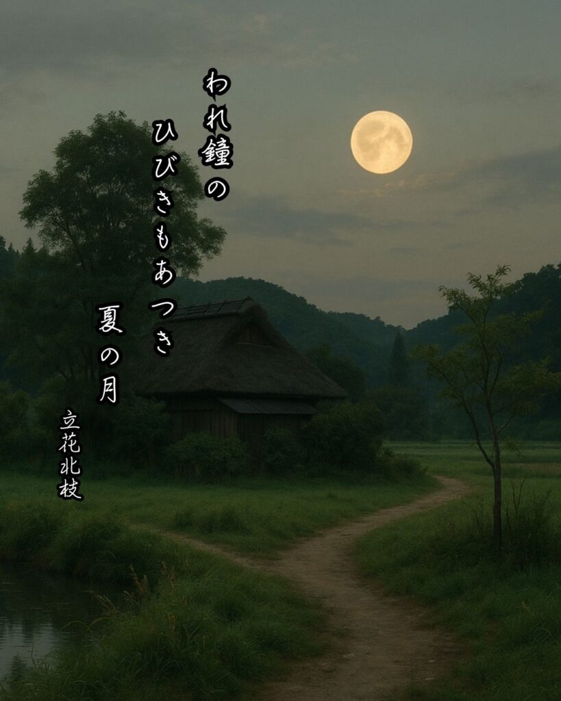 立花北枝の俳句まとめ ― 生涯・作風・名句・俳句一覧 ―「われ鐘の ひびきもあつき 夏の月」立花北枝俳句イメージ画像