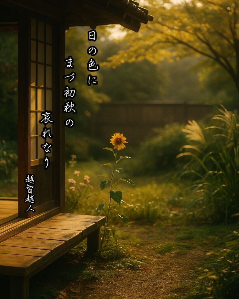 越智越人の俳句まとめ ― 生涯・作風・名句・俳句一覧 ―「日の色に　まづ初秋の　哀れなり」越智越人俳句イメージ画像
