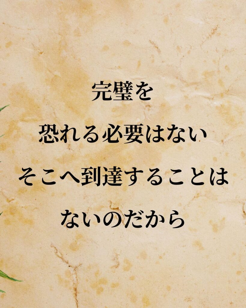 コロンブス「完璧を恐れる必要はない。そこへ到達することはないのだから。」この名言のイラスト