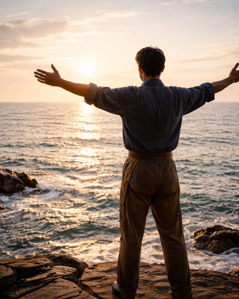 豊田佐吉の名言9選–努力が道を拓く「まずやってみよ。失敗を恐れるな。」この名言のイメージイラスト