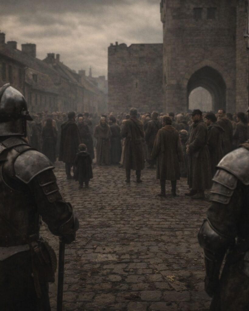 トマス・ホッブズの名言9選–安全と恐れの哲学「平和は善だからではなく、安全だから選ばれる。」この名言のイメージイラスト