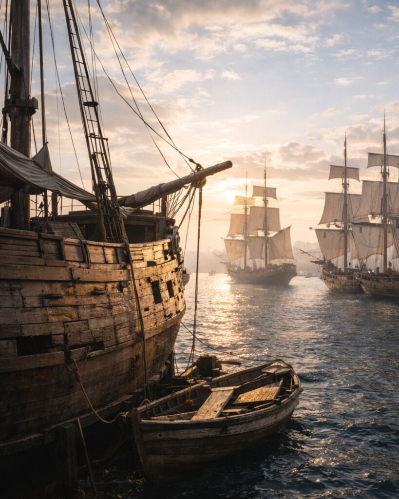 コロンブスの名言9選–挑戦の原点「創造は難しく、模倣はたやすい。」この名言のイメージイラスト