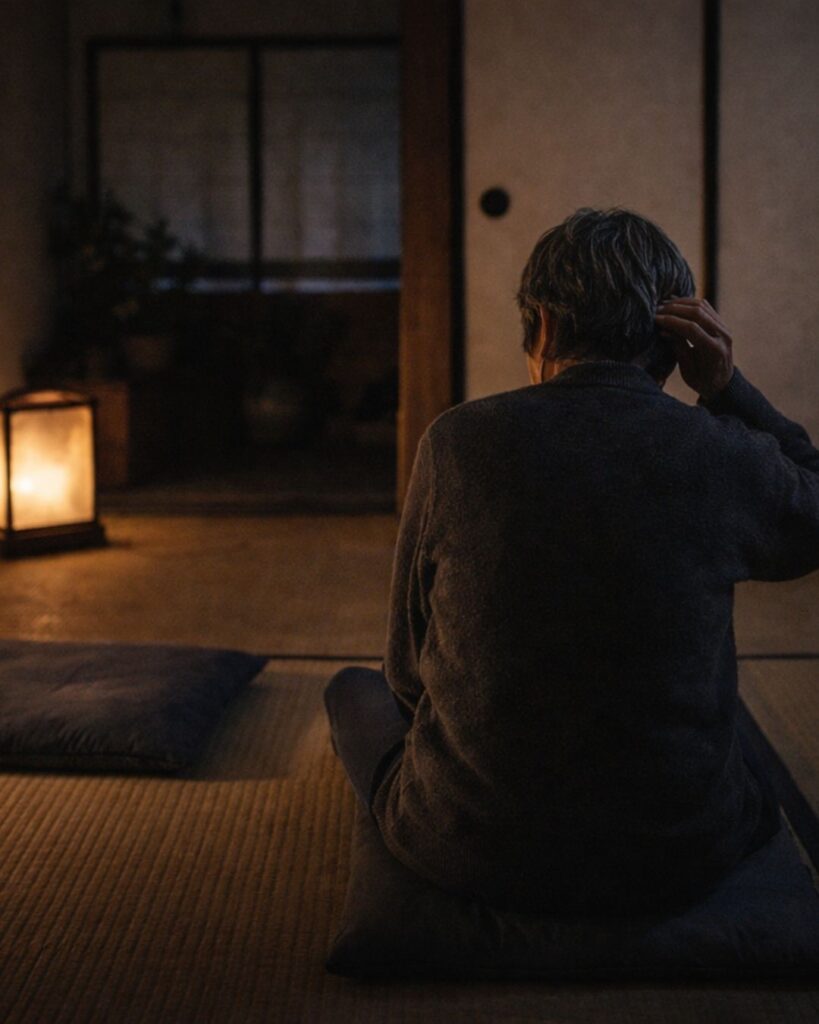 越智越人の冬の俳句5選-代表作をわかりやすく解説！「行年や　親にしらがを　かくしけり」この俳句をイメージした画像