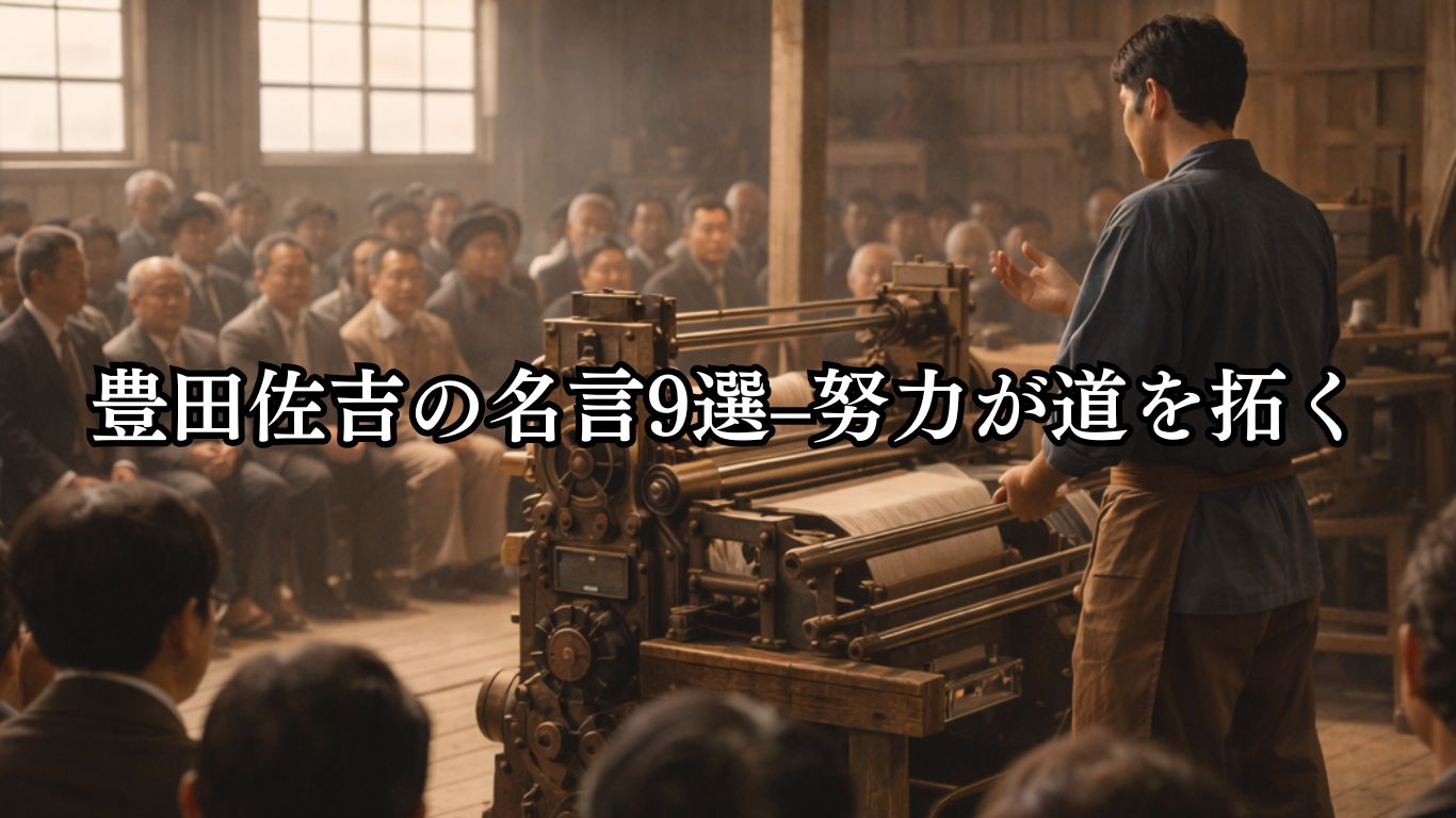 豊田佐吉の名言9選–努力が道を拓く「努力の結晶を、人は天才と呼ぶ。」この名言のイメージイラスト