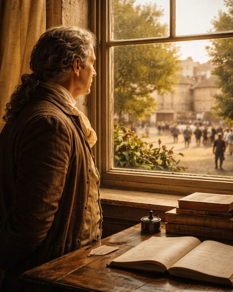 デイヴィッド・ヒュームの名言9選-懐疑と経験の哲学「哲学を深めても、人として生きることを忘れてはならない。」この名言のイメージイラスト