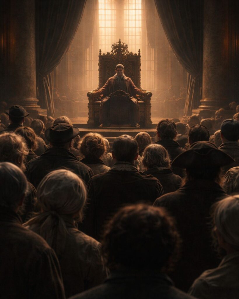 デイヴィッド・ヒュームの名言9選-懐疑と経験の哲学「支配の力は為政者ではなく、最終的には従う側の人々にある。」この名言のイメージイラスト