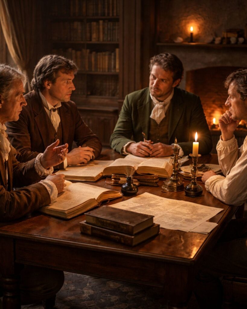 デイヴィッド・ヒュームの名言9選-懐疑と経験の哲学「好みは分かれて当然だが、比較と対話によって判断の基準は磨かれる。」この名言のイメージイラスト