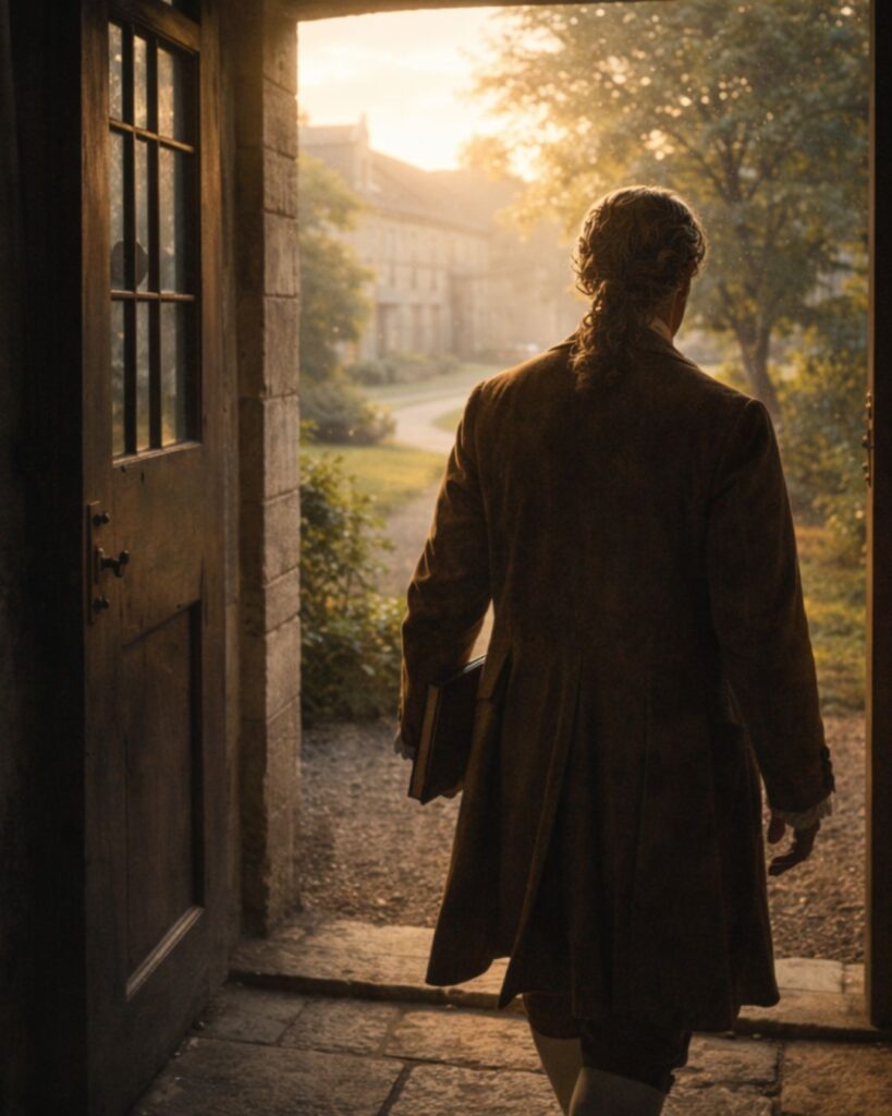 デイヴィッド・ヒュームの名言9選-懐疑と経験の哲学果てしない懐疑を打ち破るのは、思索ではなく実際の行動である。」この名言のイメージイラスト