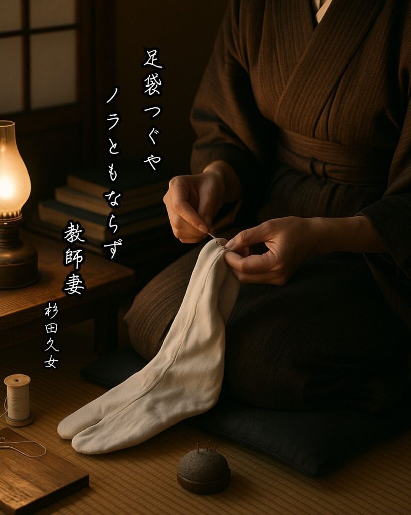 杉田久女の俳句まとめ ― 生涯・作風・名句・俳句一覧 ―「足袋つぐや　ノラともならず　教師妻」杉田久女俳句イメージ画像