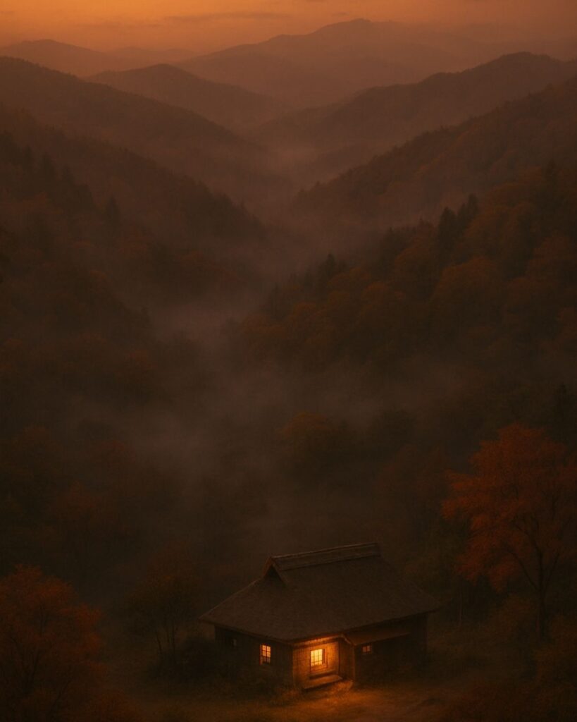 百人一首第94番 飛鳥井雅経『み吉野の』背景解説–吉野の寒夜「み吉野の　山の秋風　さよ更けて　ふるさと寒く　衣打つなり」の情景をテーマにしたイメージの画像
