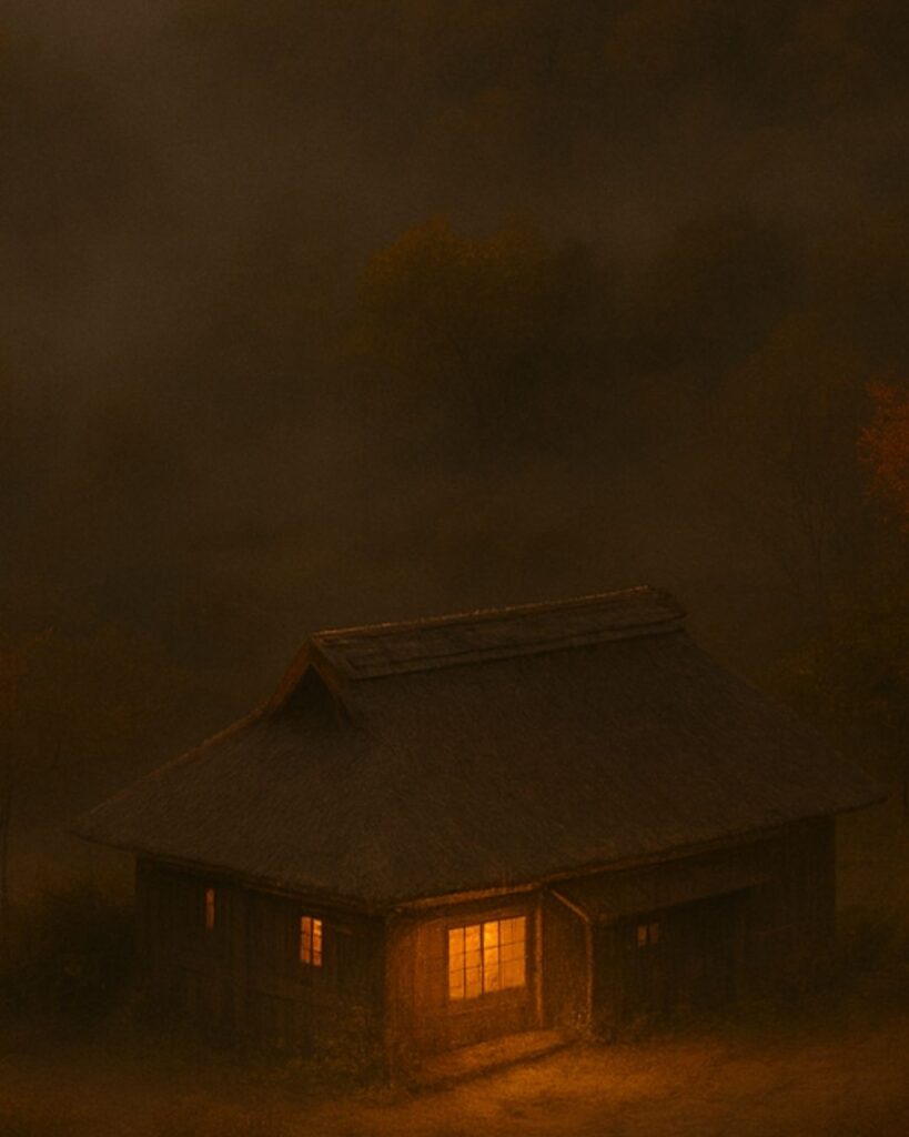 百人一首第94番 飛鳥井雅経『み吉野の』背景解説–吉野の寒夜「み吉野の　山の秋風　さよ更けて　ふるさと寒く　衣打つなり」の情景をテーマにしたイメージの画像
