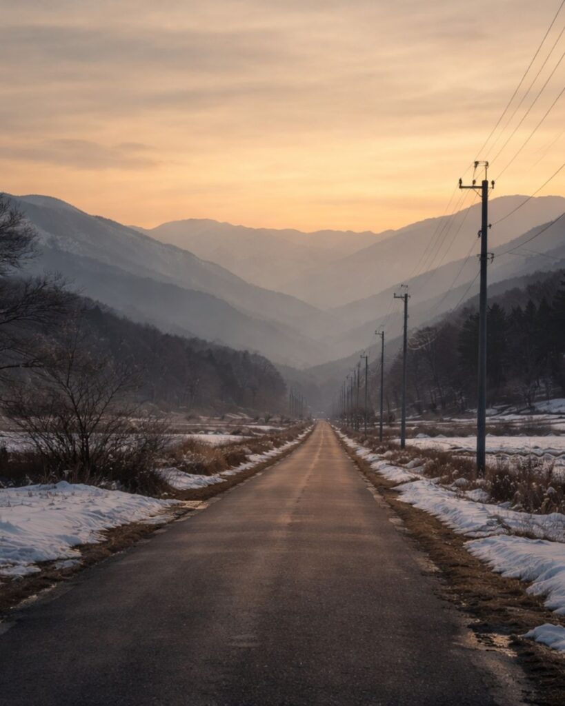 島木赤彦の春の短歌5選-代表作をわかりやすく解説！「信濃路は いつ春ならん 夕づく日 入りてしまらく 黄なる空のいろ」この短歌をイメージした画像