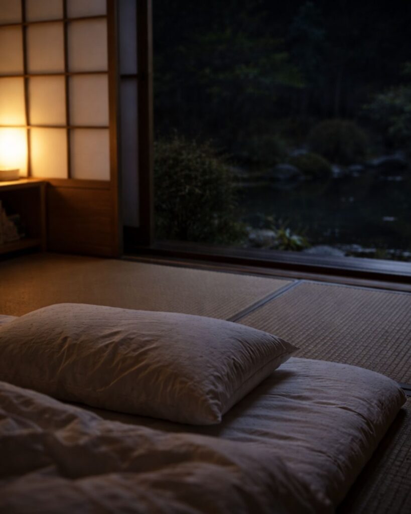 斎藤茂吉の春の短歌5選vol.2–代表作をわかりやすく解説!「わが眠る 枕にちかく 夜もすがら 蛙鳴くなり 春ふけむとす」この短歌をイメージした画像