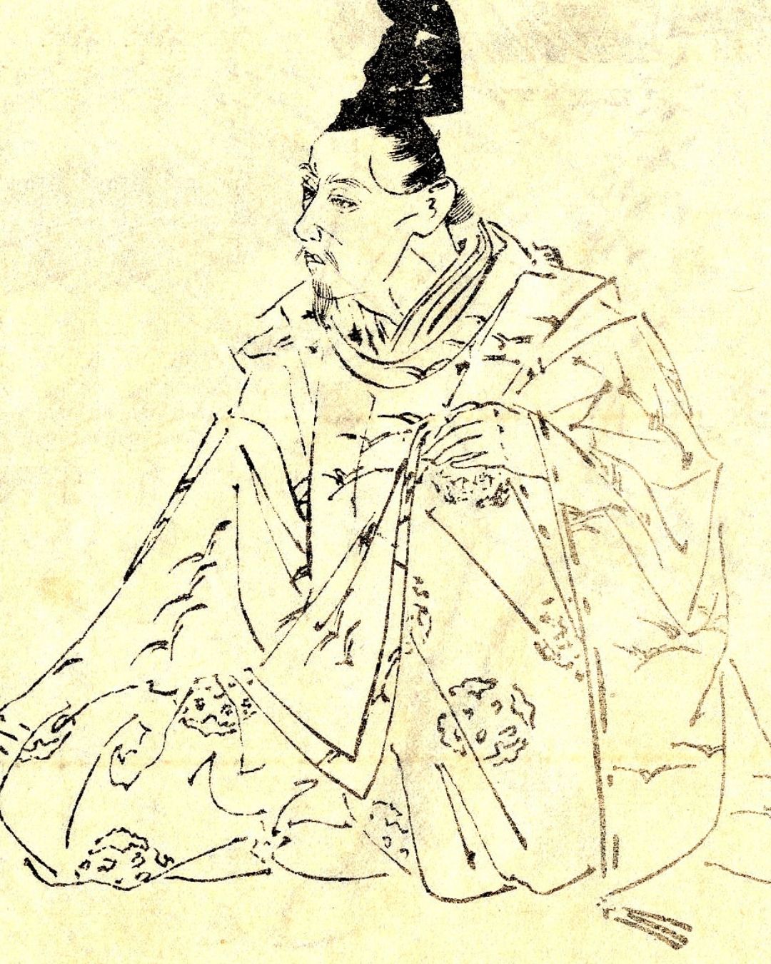 百人一首第98番 藤原家隆『風そよぐ』背景解説–夏のしるし「藤原家隆」の肖像画

