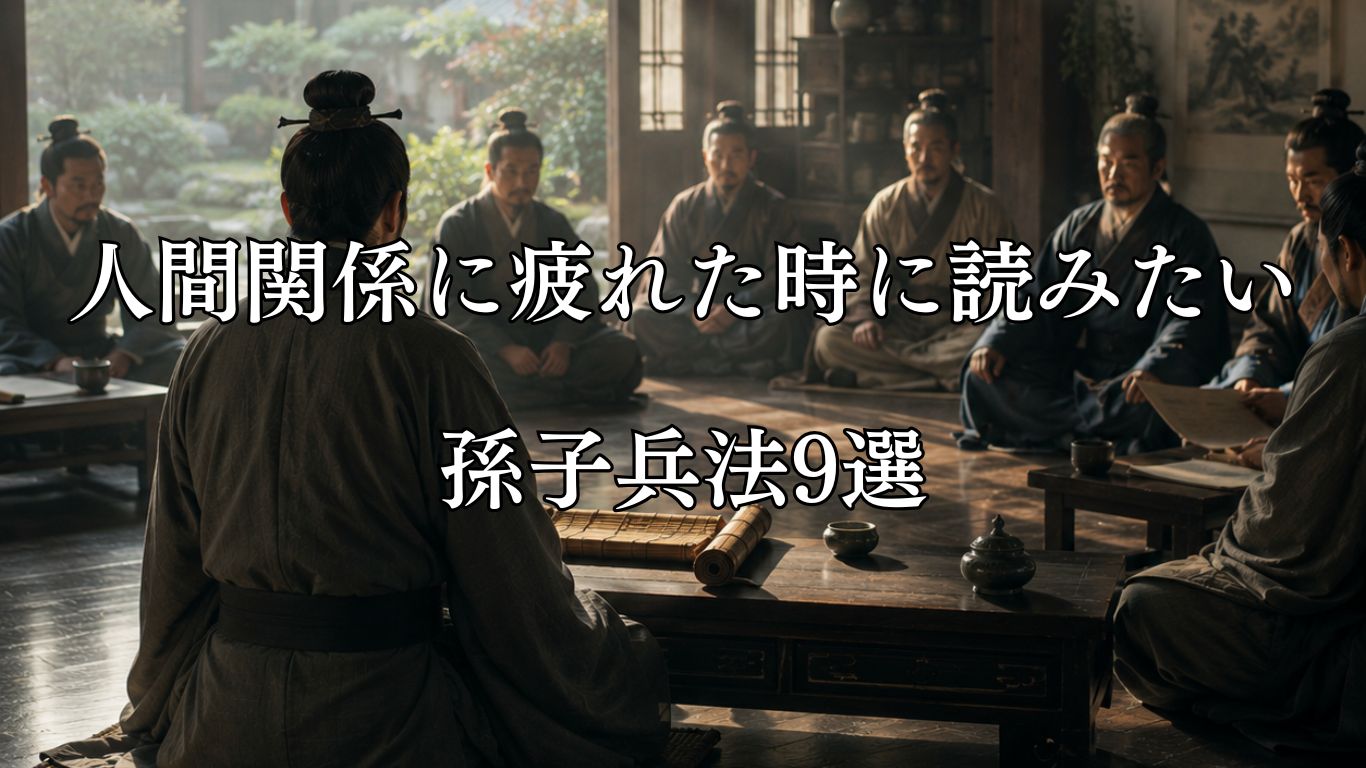 人間関係に疲れた時に読みたい孫子兵法9選「靜以幽，正以治。」この名言のイメージイラスト