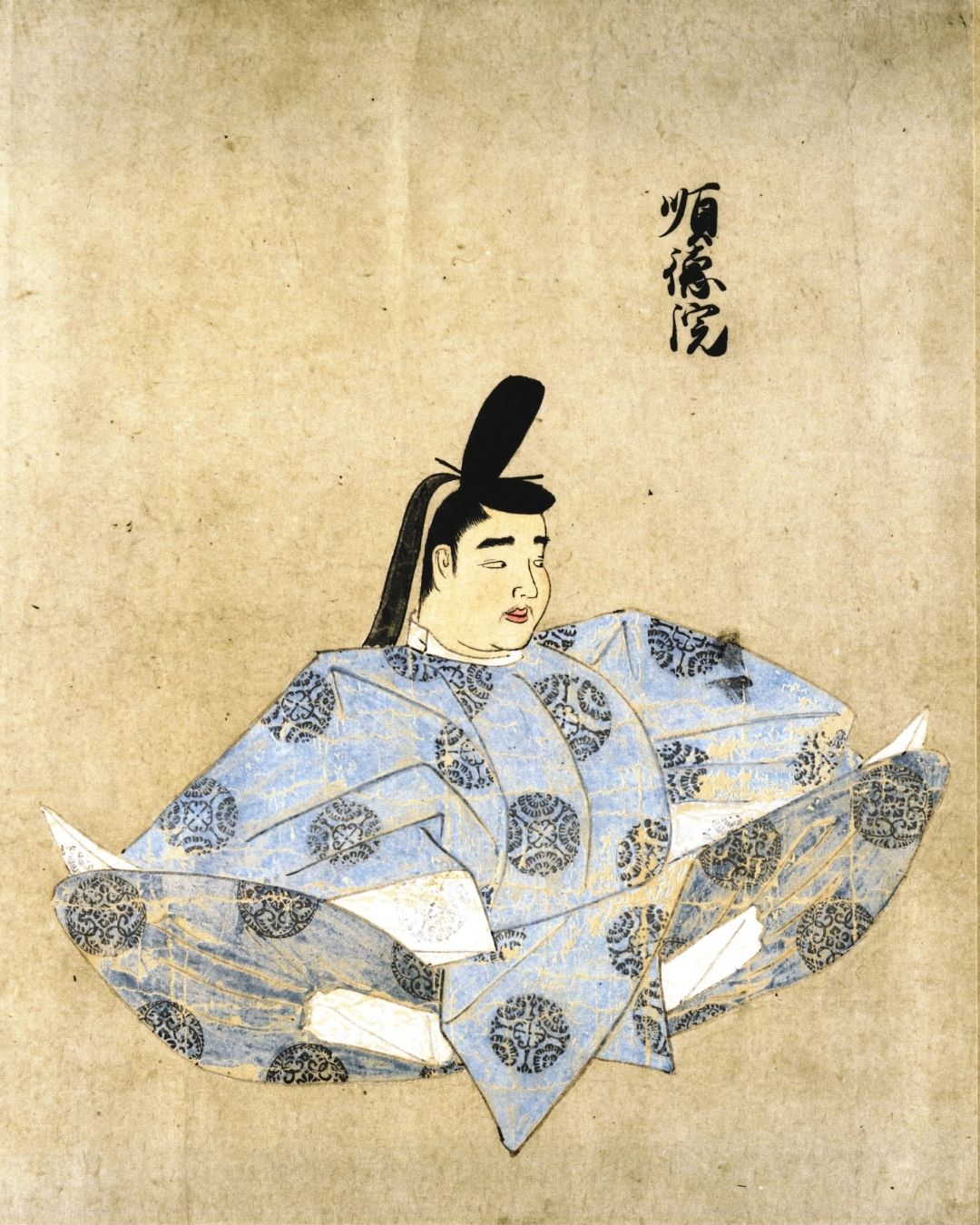 百人一首第100番 順徳天皇『百敷や』背景解説–昔をしのぶ「順徳天皇」の肖像画