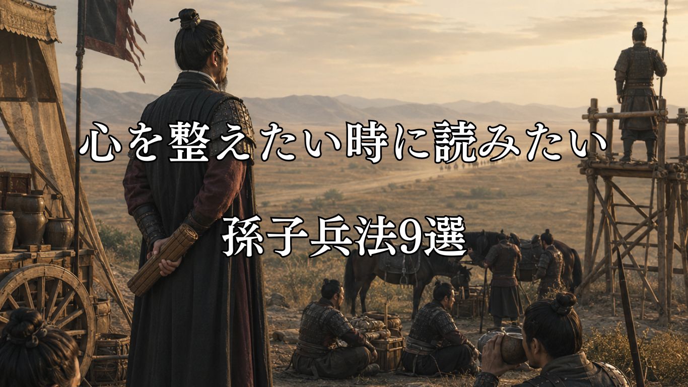 心を整えたい時に読みたい孫子兵法9選「非利不動，非得不用，非危不戰。」この名言のイメージイラスト